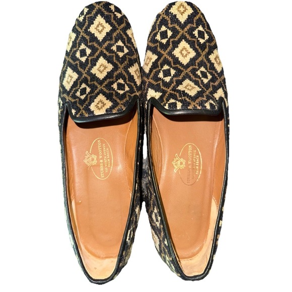 Stubbs & Wootton Shoes - Stubbs & Wootton Palm Beach Needlepoint Loafers Slippers Geometric Women 9.5